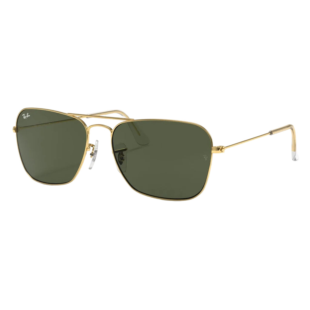 RayBan Original Classic 3136 001 Caravan Polished Gold Rim Sunglasses