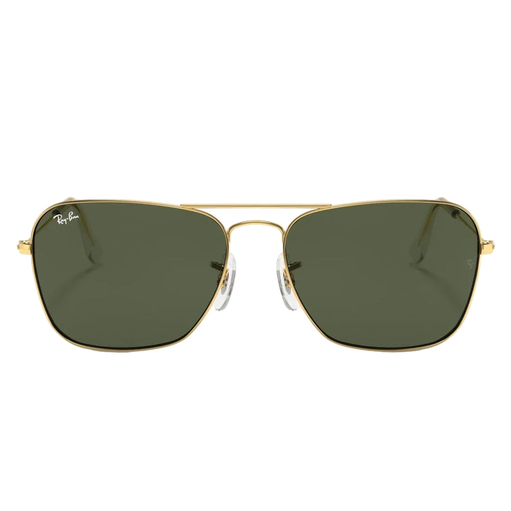 RayBan Original Classic 3136 001 Caravan Polished Gold Rim Sunglasses
