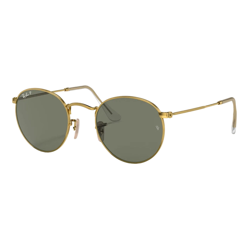 RayBan Original Classic 3447 001-58 Round Metal Polished Gold Rim Sunglasses