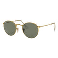 RayBan Original Classic 3447 001-58 Round Metal Polished Gold Rim Sunglasses