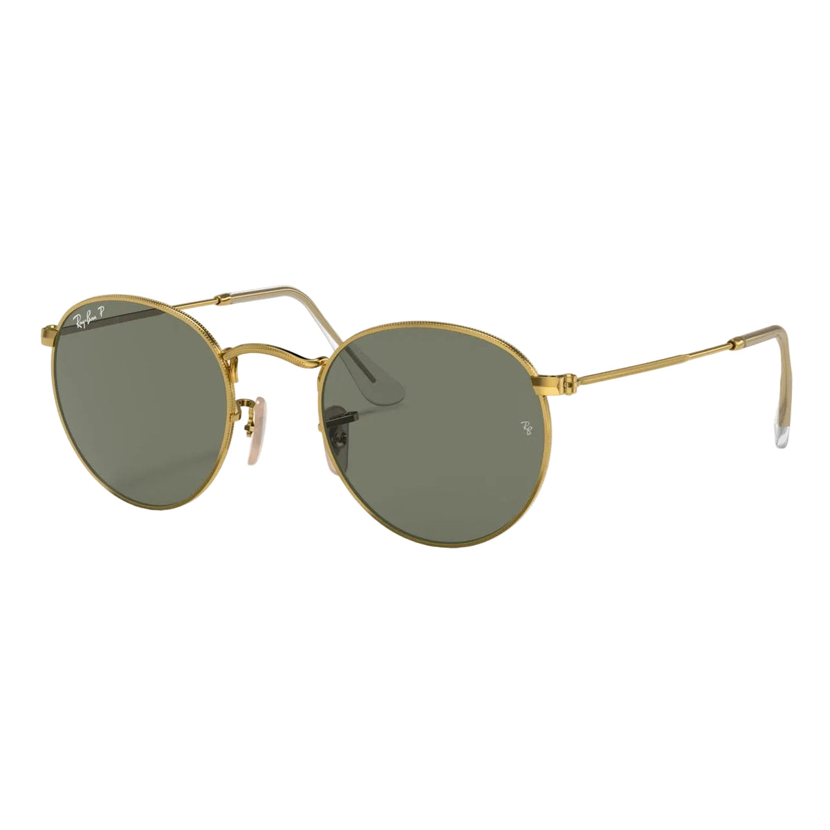 RayBan Original Classic 3447 001-58 Round Metal Polished Gold Rim Sunglasses