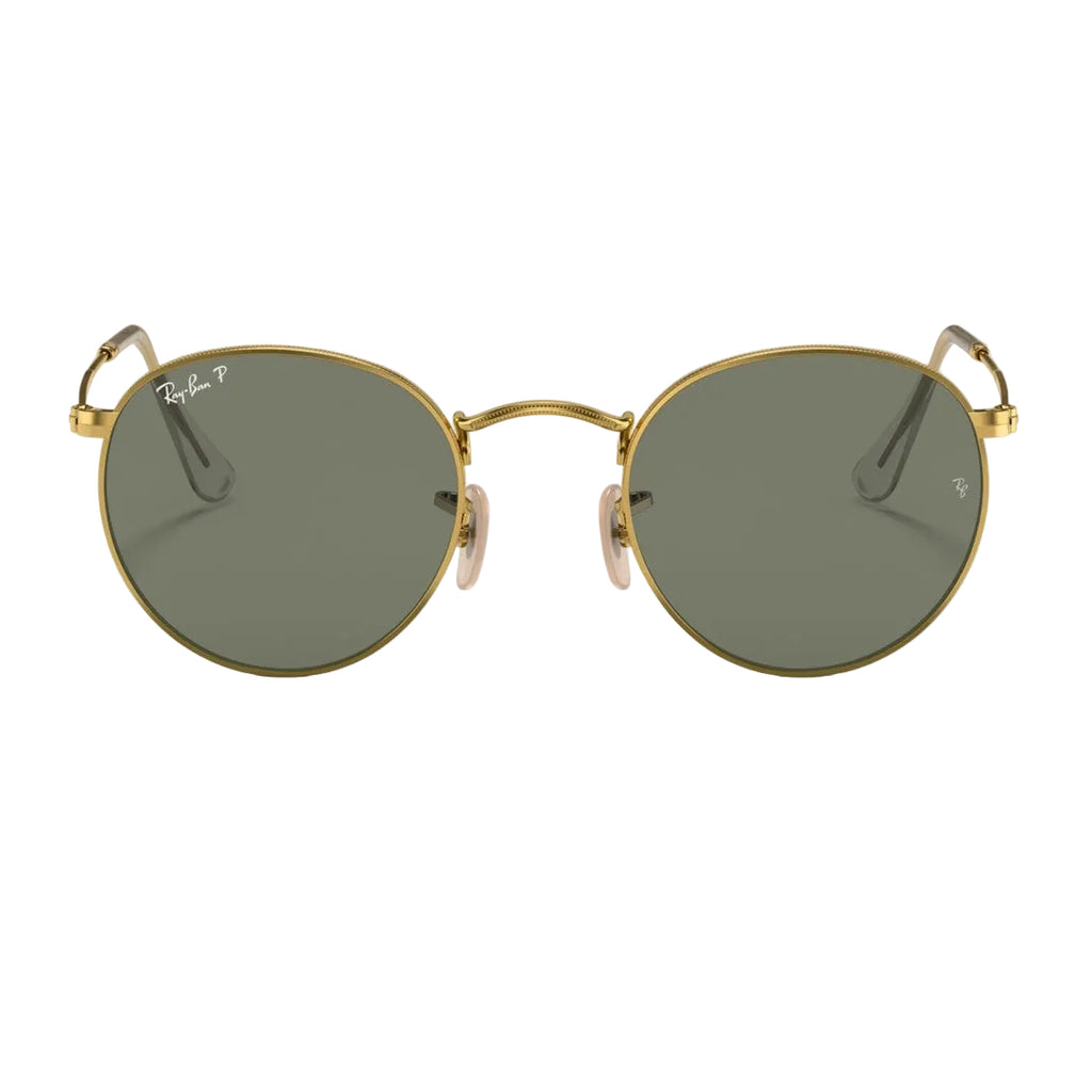 RayBan Original Classic 3447 001-58 Round Metal Polished Gold Rim Sunglasses