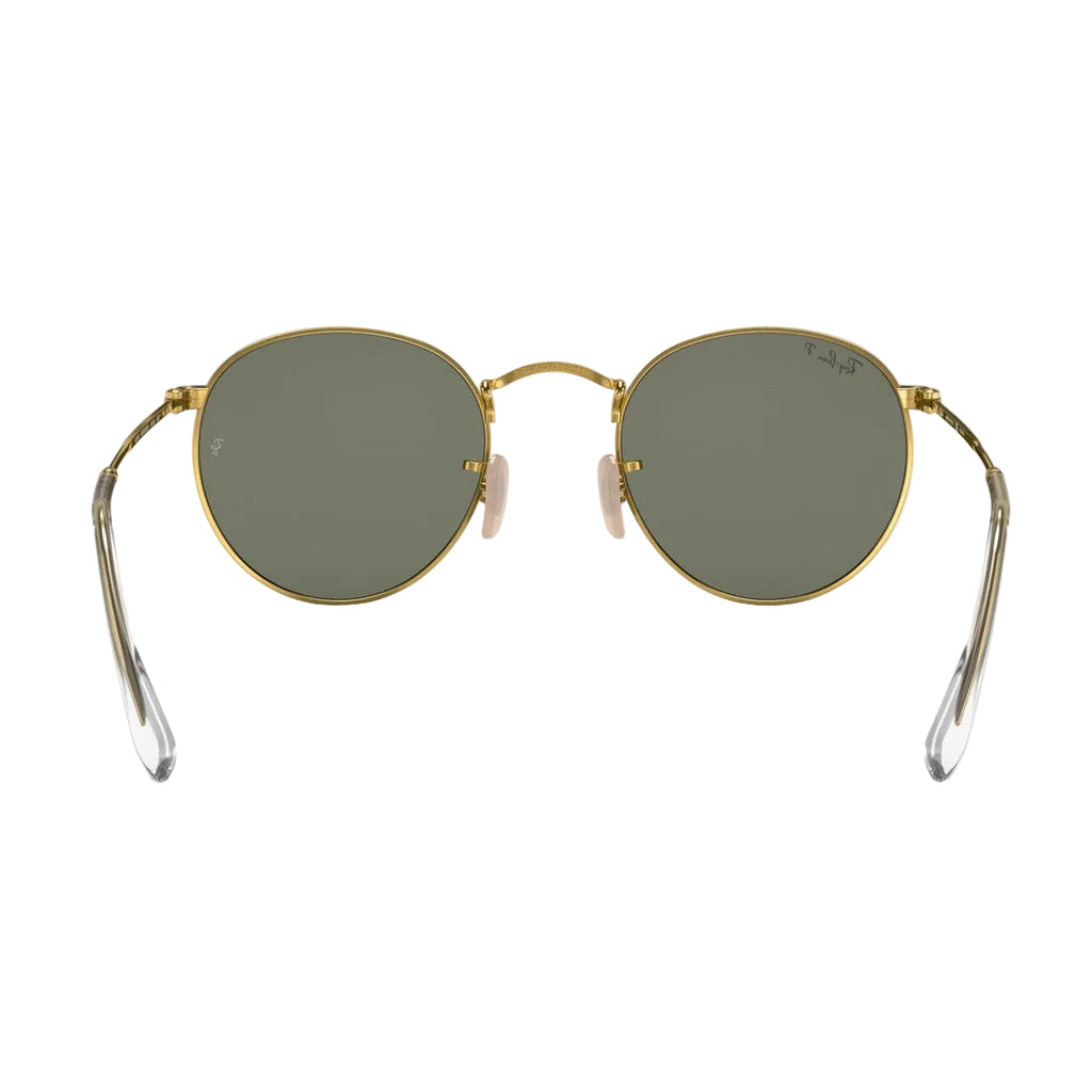 RayBan Original Classic 3447 001-58 Round Metal Polished Gold Rim Sunglasses