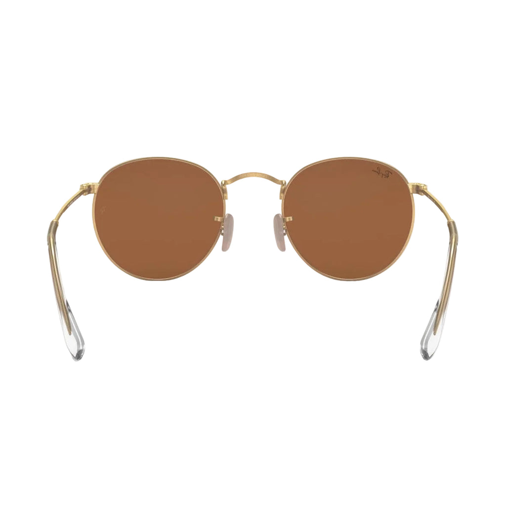 RayBan Original Classic 3447 112-Z2 Round Flash Lenses Matte Gold Sunglasses