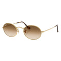 RayBan Original Classic 3547 001-51 Oval Metal Polished Gold Rim Sunglasses