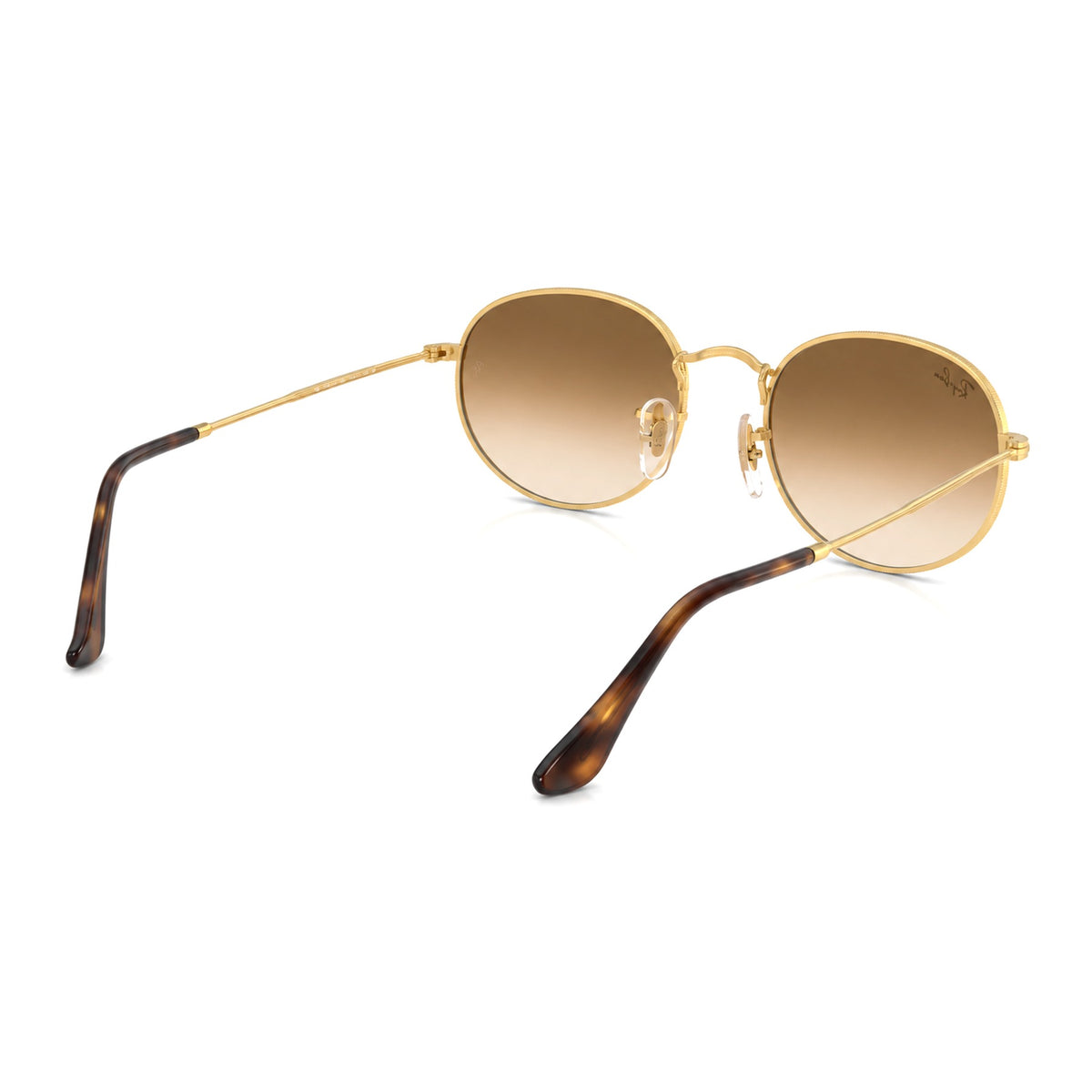RayBan Original Classic 3547 001-51 Oval Metal Polished Gold Rim Sunglasses