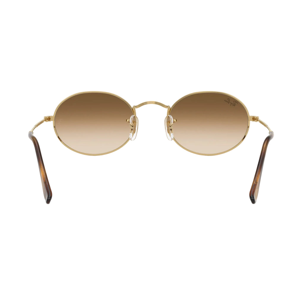 RayBan Original Classic 3547 001-51 Oval Metal Polished Gold Rim Sunglasses