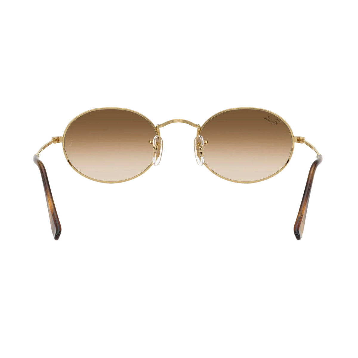 RayBan Original Classic 3547 001-51 Oval Metal Polished Gold Rim Sunglasses