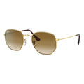 RayBan Original Classic 3548 001-51 Hexagonal Polished Gold Rim Sunglasses
