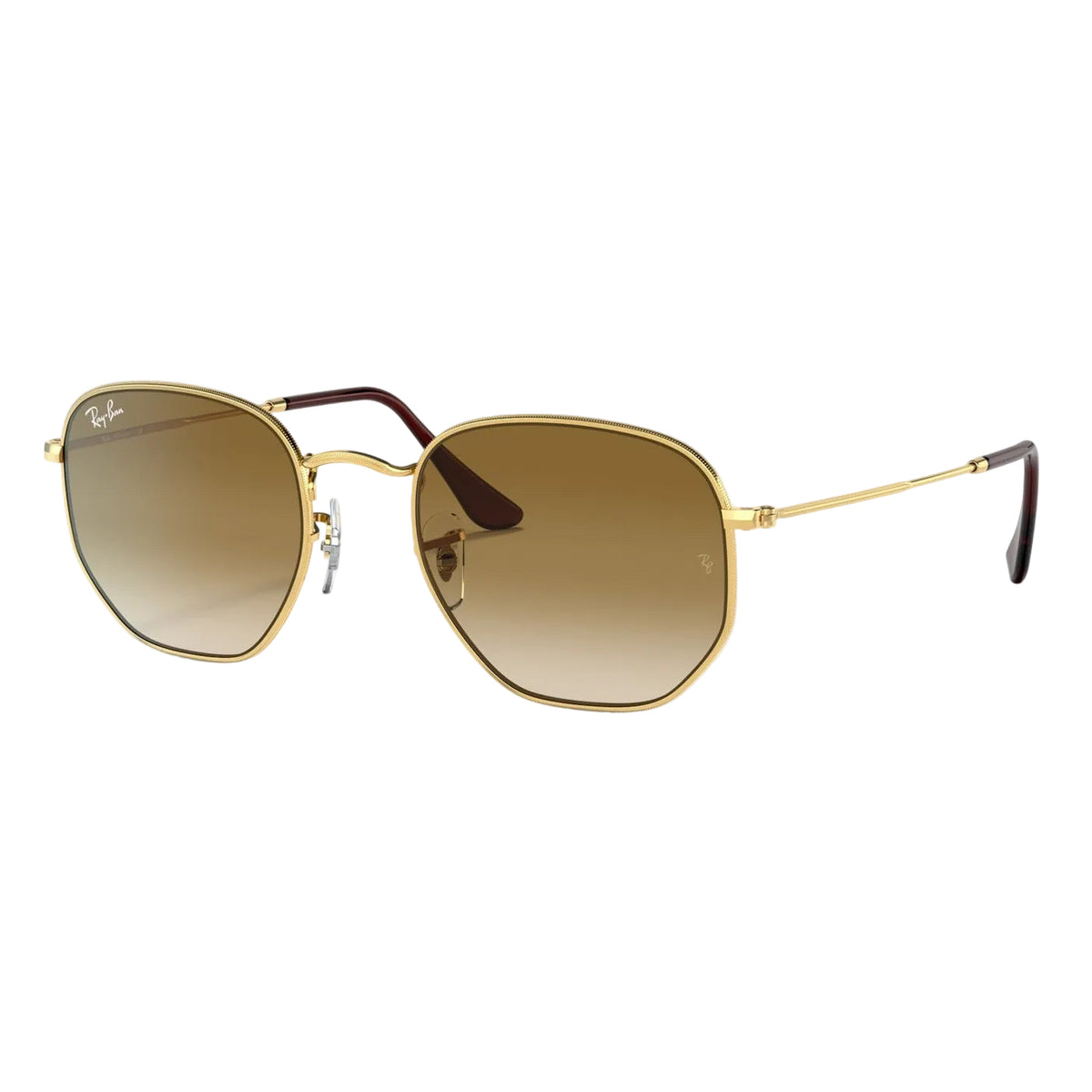 RayBan Original Classic 3548 001-51 Hexagonal Polished Gold Rim Sunglasses