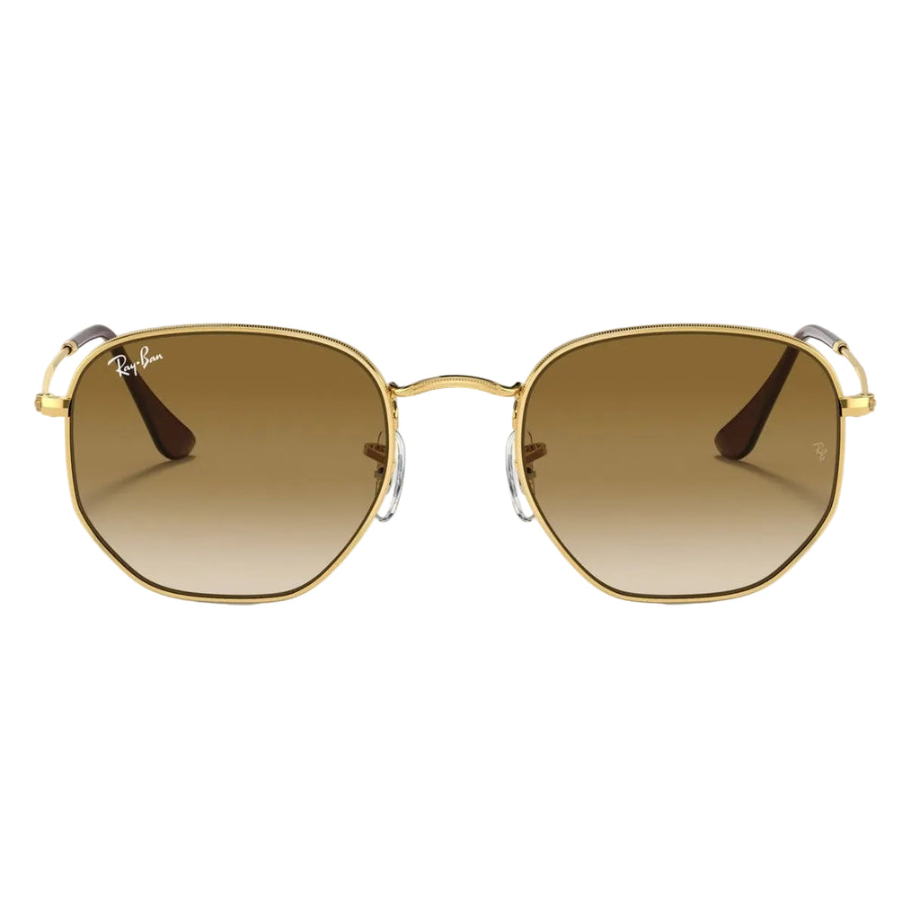 RayBan Original Classic 3548 001-51 Hexagonal Polished Gold Rim Sunglasses