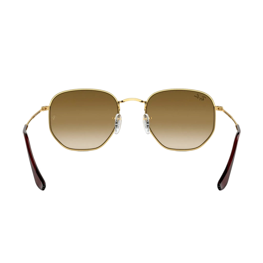 RayBan Original Classic 3548 001-51 Hexagonal Polished Gold Rim Sunglasses