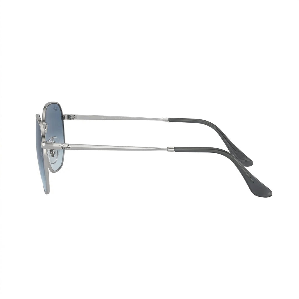 RayBan Original Classic 3548 003 32 Hexagonal Polished Silver Rim Blue Sunglasses