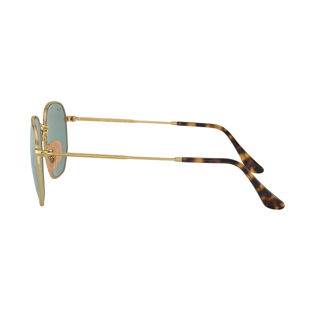 RayBan Original Classic 3548 001 30 Hexagonal Polished Gold Rim Silver Mirror Sunglasses