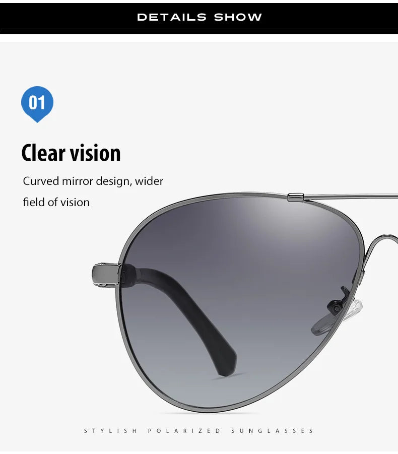 Metal Night Vision Yellow Sunglasses