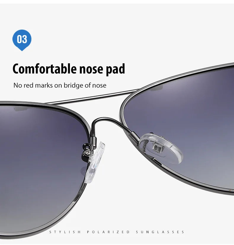 Metal Night Vision Black Polarized Sunglasses