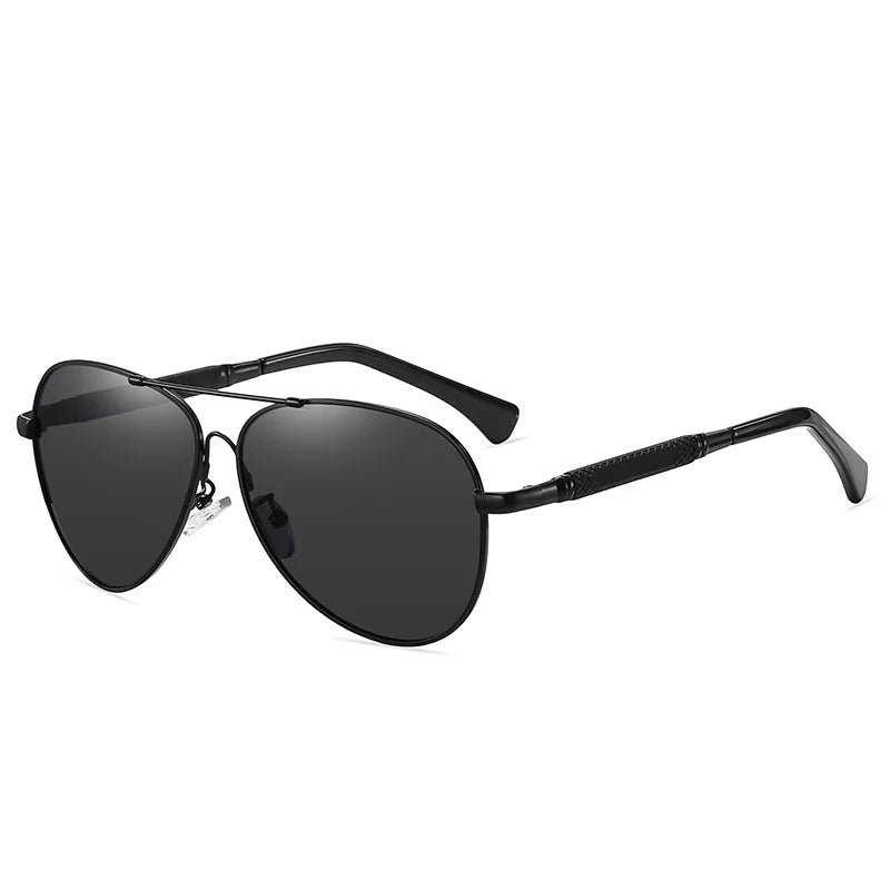 Metal Night Vision Black Polarized Sunglasses