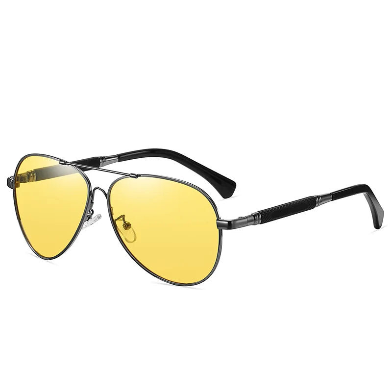 Metal Night Vision Yellow Sunglasses