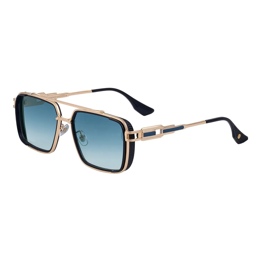 Retro Oval Blue Sunglasses
